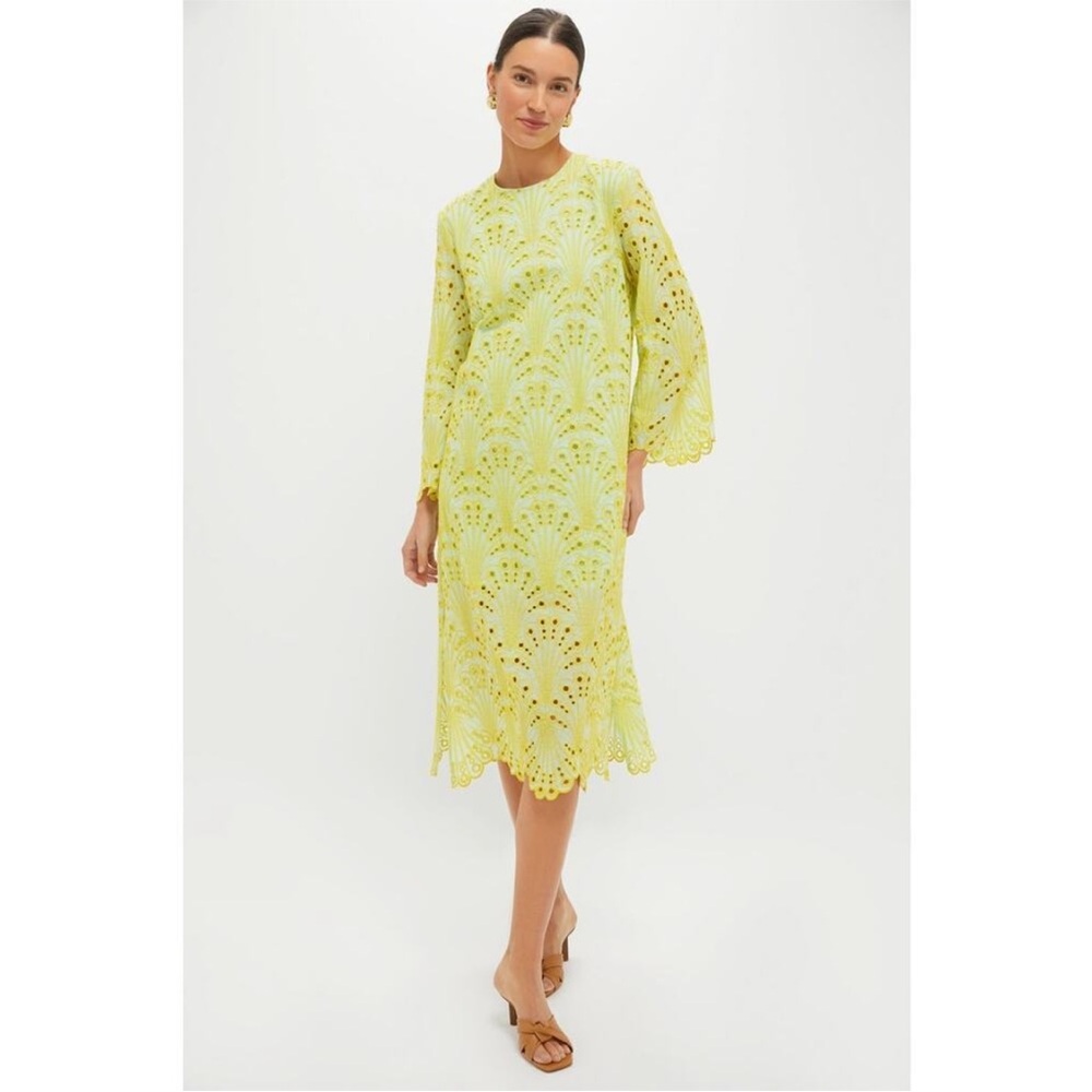 Women's Tuckernuck Mint and Mimosa Eyelet Jamie Dress. Size 3X NWT